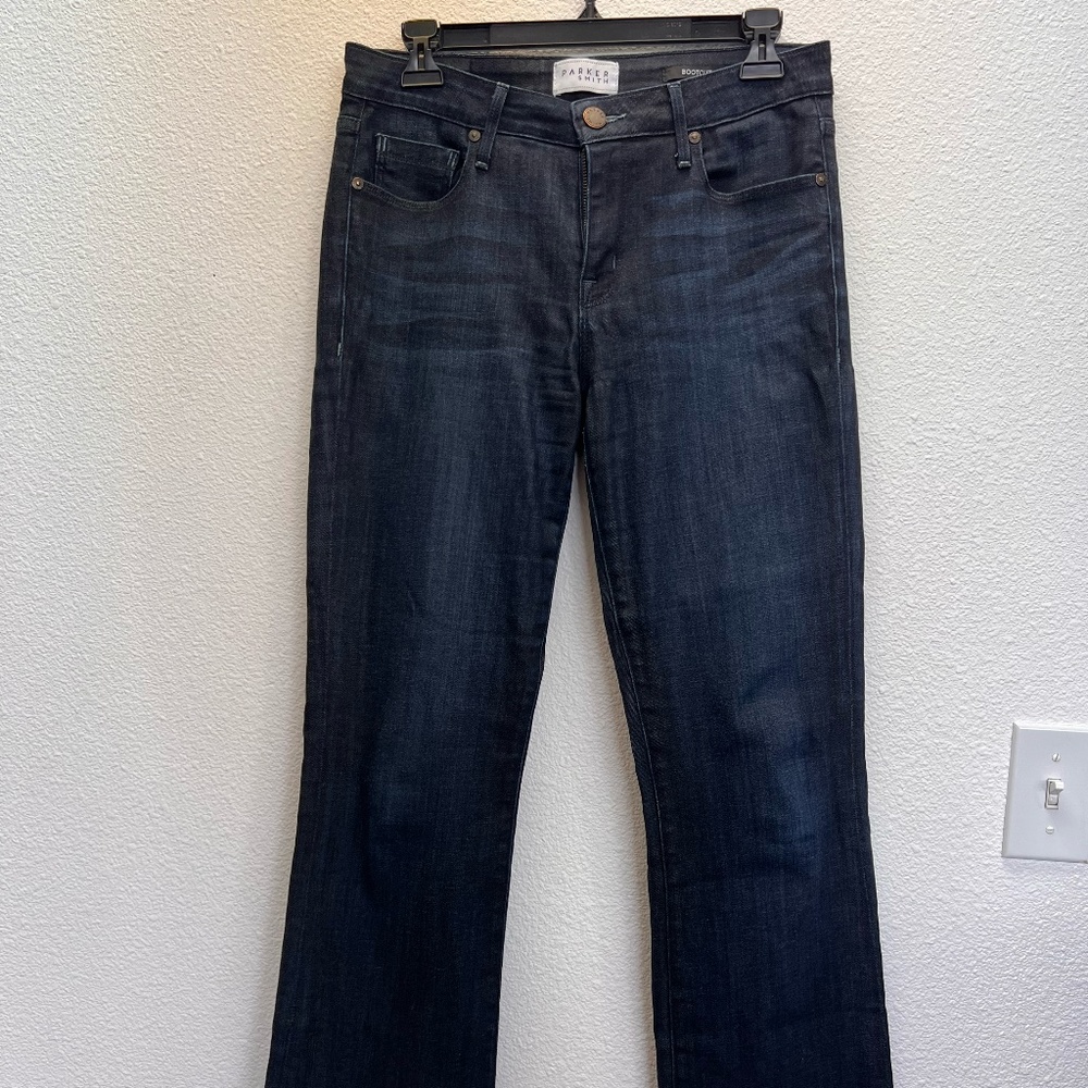 Parker Smith dark wash bootcut jeans